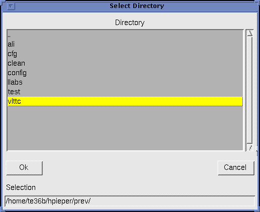 Directory selection