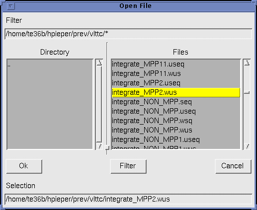 File open dialog