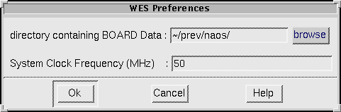 Preference dialog