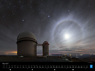 May - Moon halo at La Silla