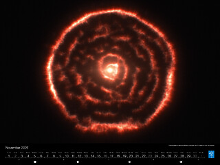 November — Curious spiral spotted by ALMA around red giant star R Sculptoris (data visualisation)