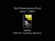 Test Observations of the Sun