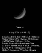 Venus' Crescent Getting Slimmer